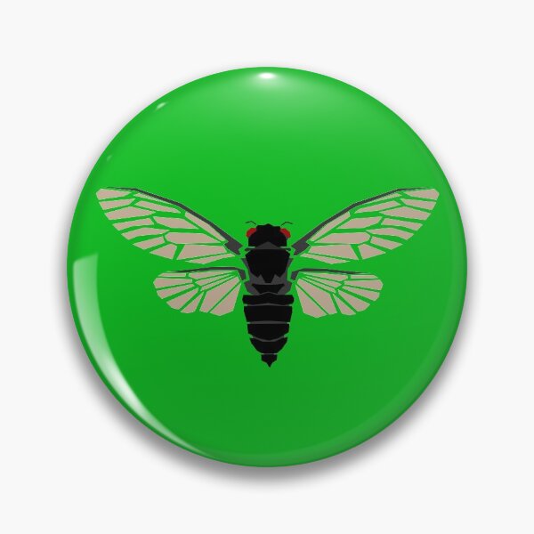Item preview, Periodical Cicada Geometric Wildlife Green Background designed and sold by WildByNature.