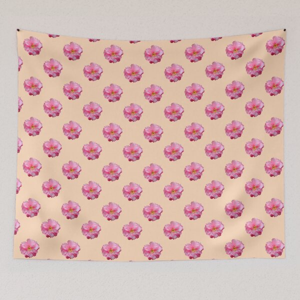 Item preview, Sakura cherry blossom flower pattern (Peach puff background) designed and sold by Pendy777.