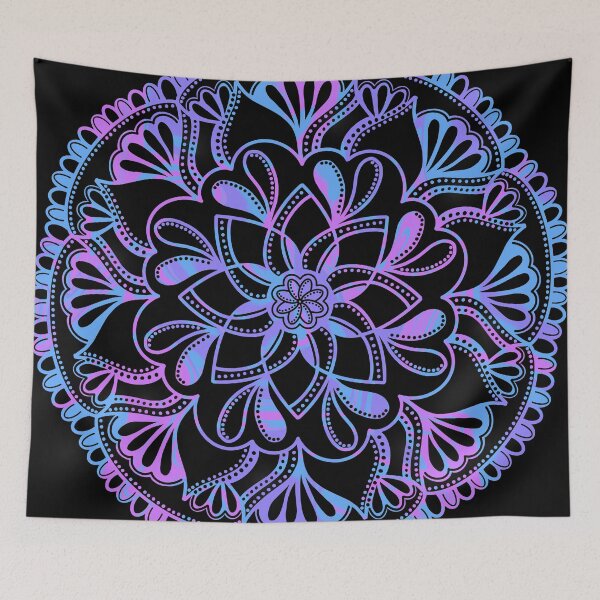 Item preview, Purple, Pink, and Blue Marble Swirl Mandala designed and sold by Malandala.