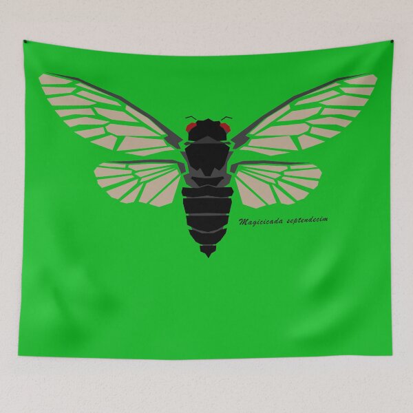 Item preview, Cicada Geometric Wildlife with Scientific Name designed and sold by WildByNature.