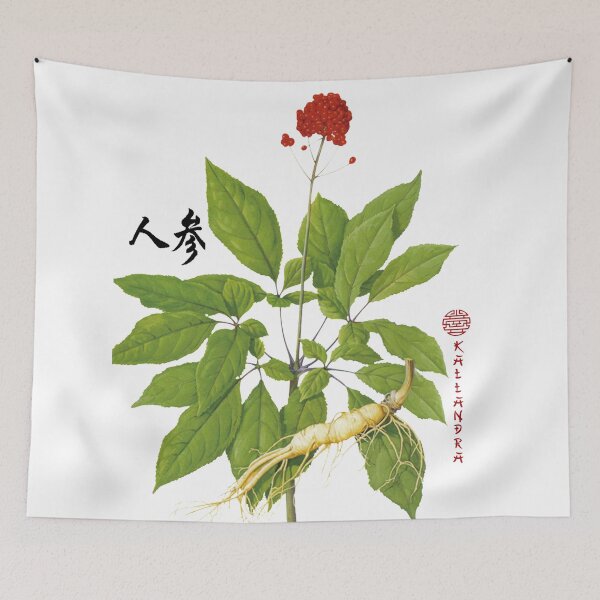 Item preview, Chinese Art Print - Ginseng with Root & Flower designed and sold by Kallandra.