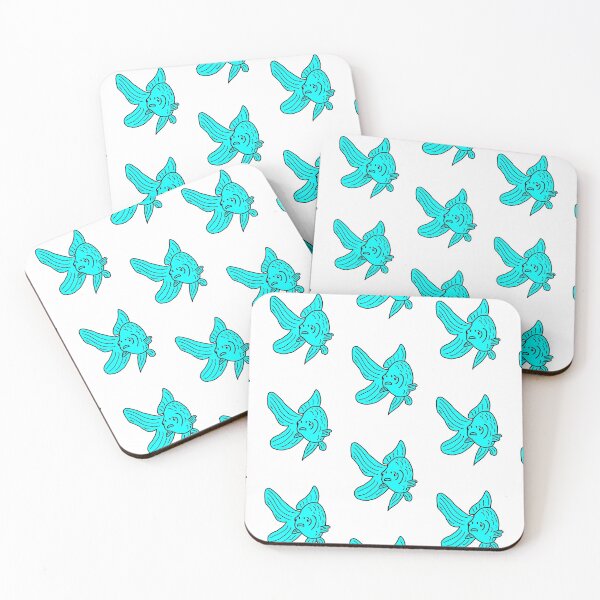 Item preview, Simple Turquoise Aqua Blue Fantail Fancy Goldfish Outline designed and sold by Ellie Davies.