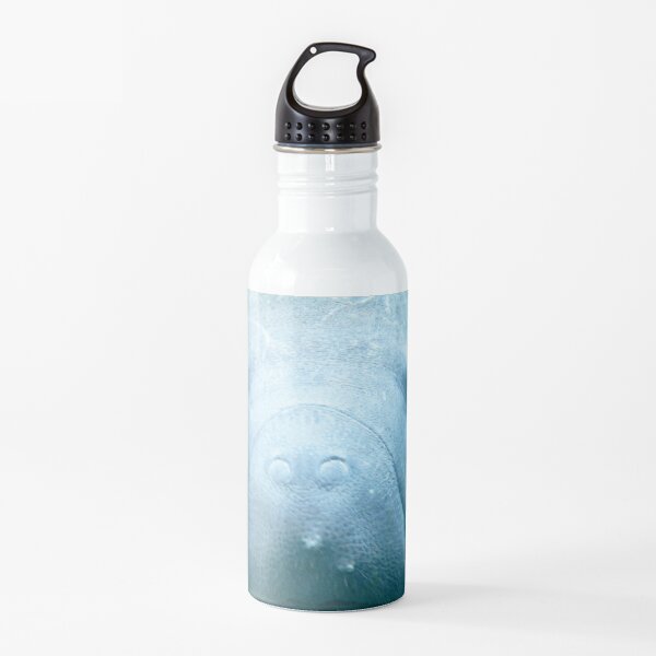 Watercolor Manatee 01, Three Sisters Spring, Crystal River, Florida Water Bottle