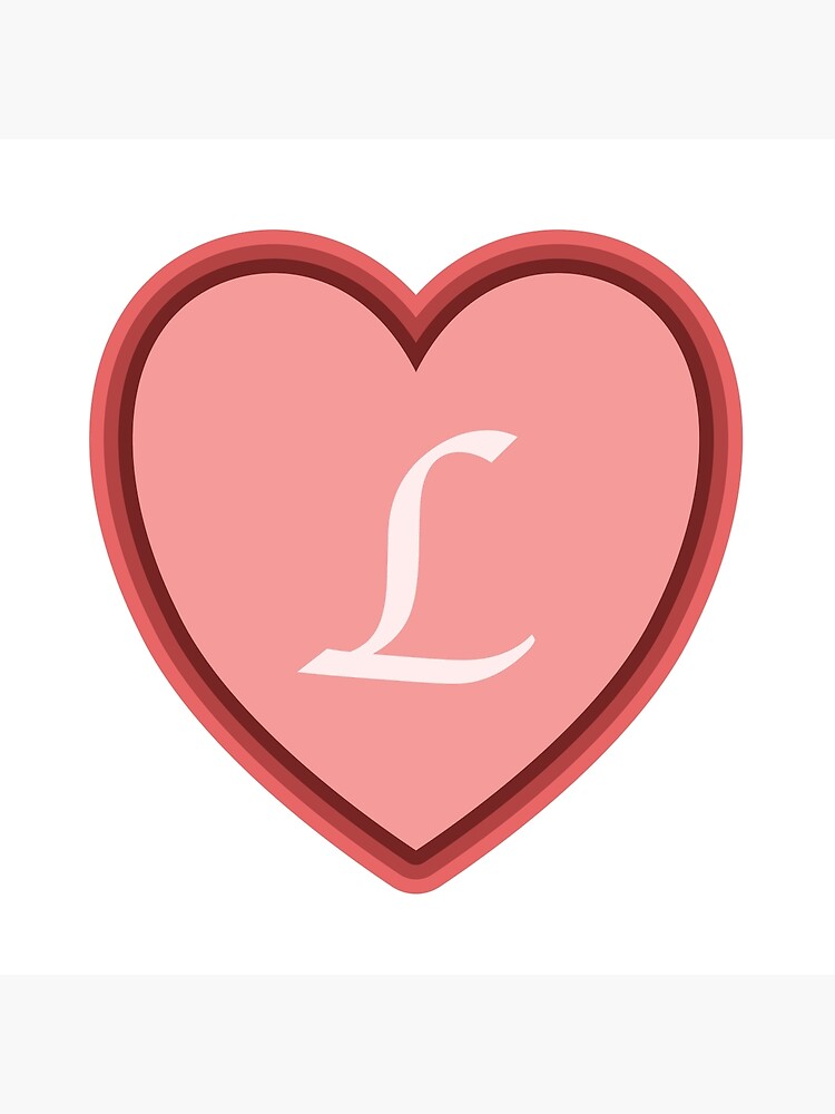 Letter L Love Heart Monogram | Canvas Print
