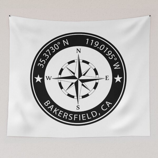 Item preview, Bakersfield, California Geographical Coordinates designed and sold by TeeOhGraphics.