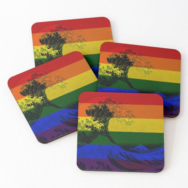 Item preview, Gay Pride Rainbow Flag Kanagawa Wave designed and sold by Dator-Abstracts.