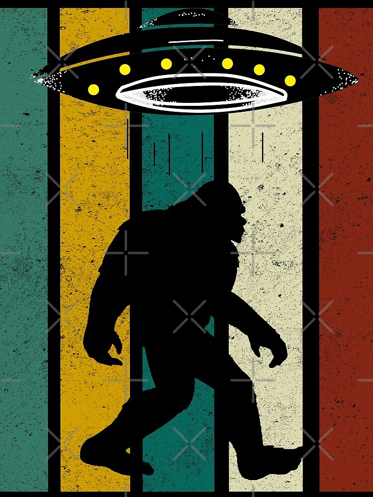 Retro Bigfoot Ufo Aliens Vintage, Funny Gift by omarts14