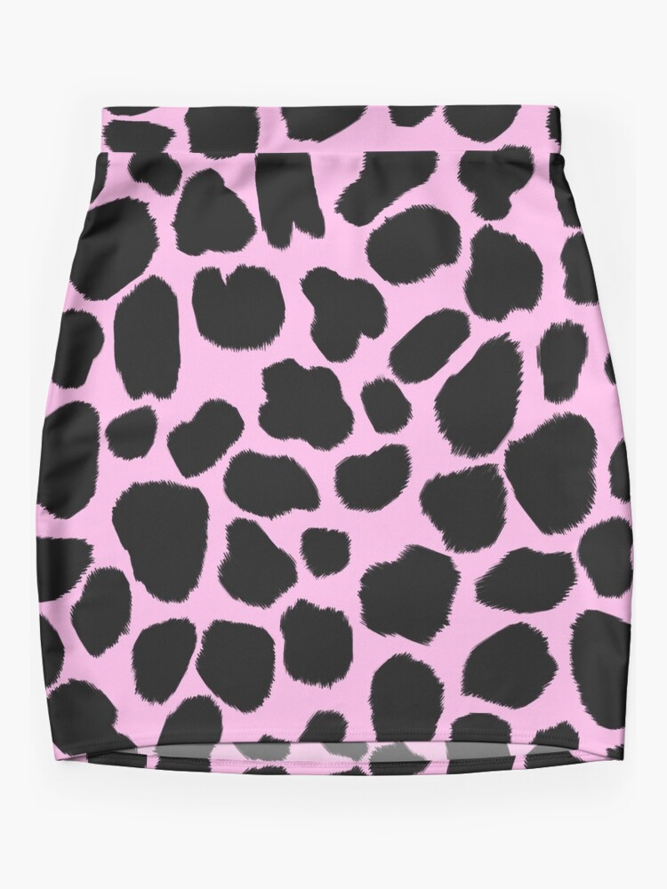 Cow print clearance skirt pink