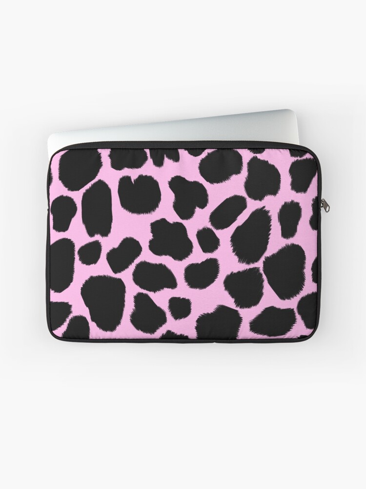 Pink Cow Print Laptop Sleeve - Technical View