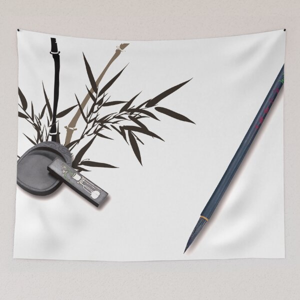 Item preview, Japan ink painting Sumi-e painting utensils & bamboo designed and sold by Kallandra.