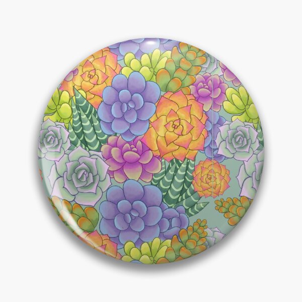 Item preview, Cute Succulent Repeat Pattern (Blue) designed and sold by ally-mck.