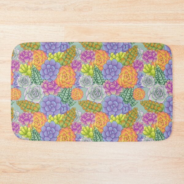 Item preview, Cute Succulent Repeat Pattern (Blue) designed and sold by ally-mck.
