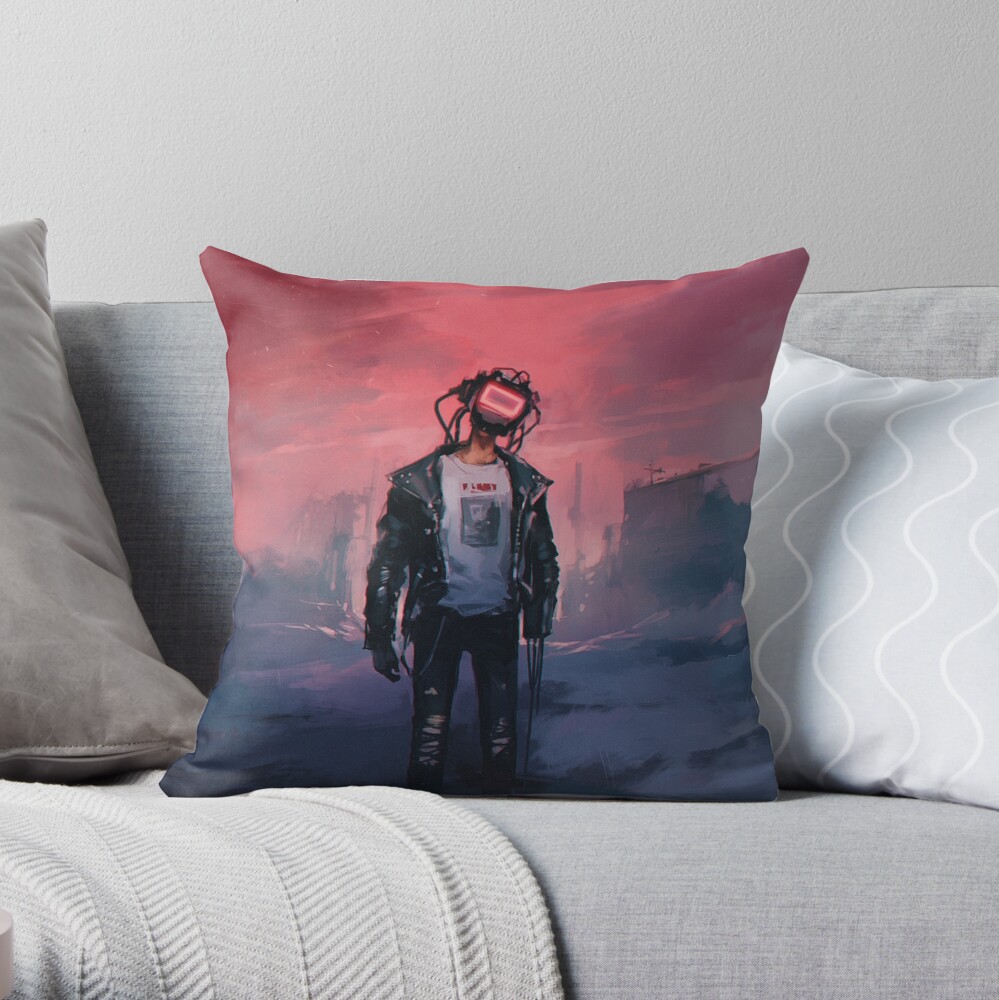 VR Bot Throw Pillow