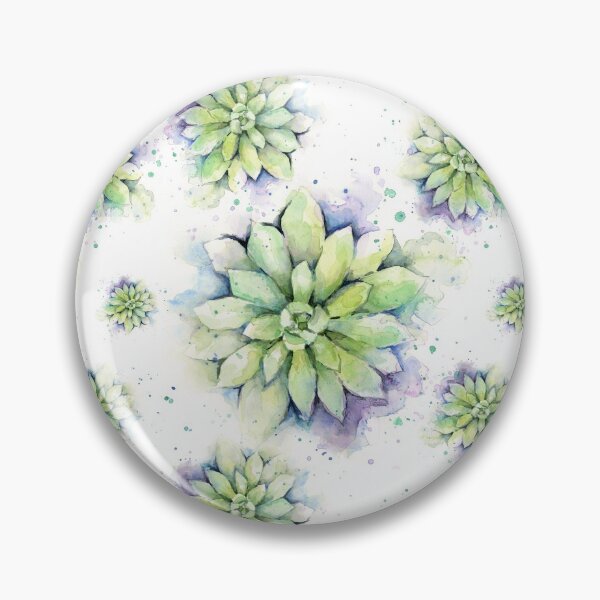 Item preview, Succulent Pattern Watercolor designed and sold by Olga Shvartsur.