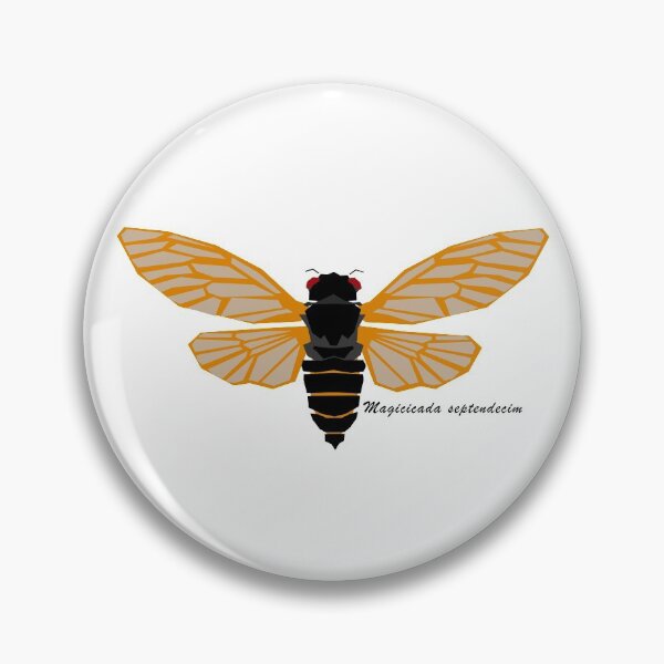 Item preview, Periodic Cicada Geometric Wildlife with Scientific Name designed and sold by WildByNature.