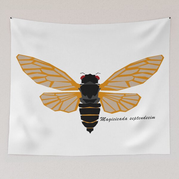 Item preview, Periodic Cicada Geometric Wildlife with Scientific Name designed and sold by WildByNature.