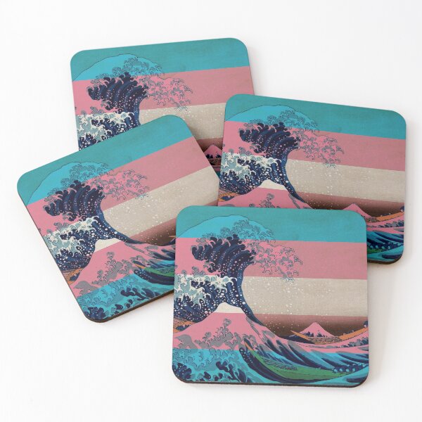Item preview, Transgender Pride Flag Kanagawa Wave designed and sold by Dator-Abstracts.