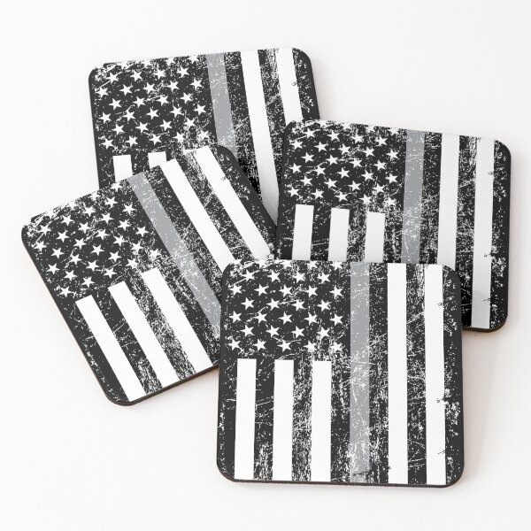 Item preview, Distressed American Flag Silver Line Flag Corrections designed and sold by Arkansas Made.
