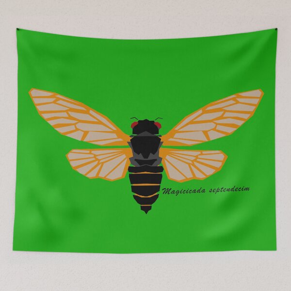 Item preview, Periodical Cicada Geometric Wildlife with Scientific Name designed and sold by WildByNature.