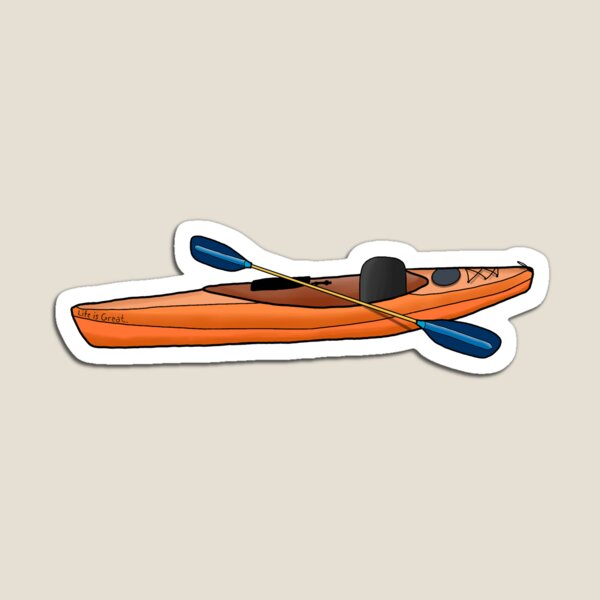 Item preview, orange kayak designed and sold by joycemayyy.