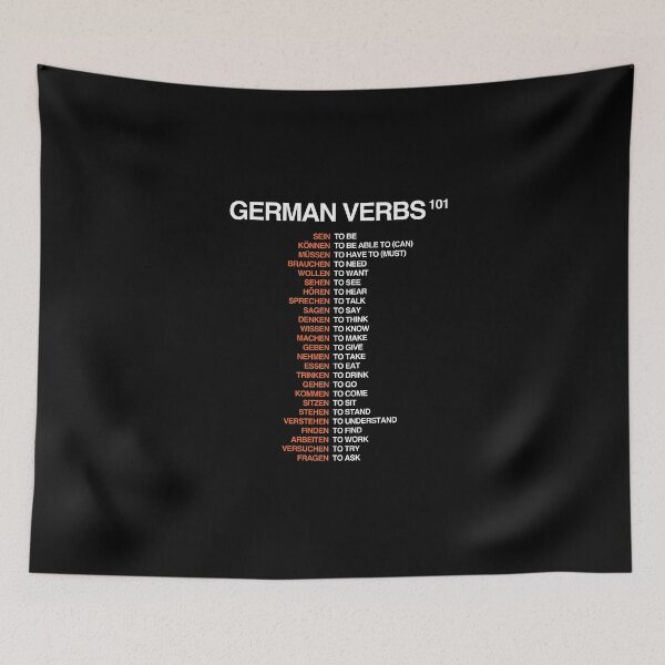 Item preview, German Verbs 101 - German Language Cheatsheet designed and sold by HiddenVerb.