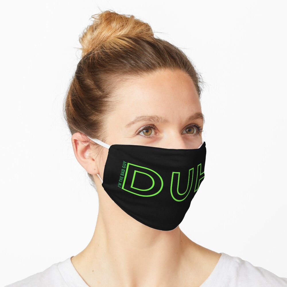 Bad Guy Billie Eilish Quote Merch Noir Mask By Luanabento Redbubble - billie eilish bad guy roblox id roblox music codes in 2020 billie eilish bad guy roblox