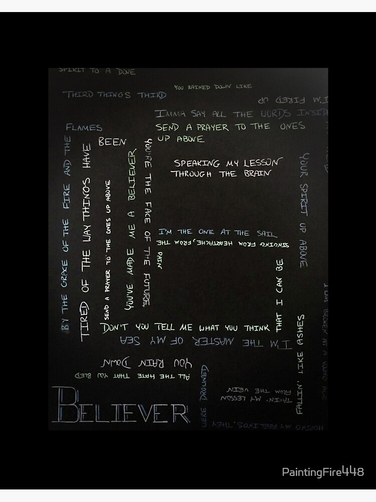 BELIEVER - Imagine Dragons Art Board Print by DalyRincon