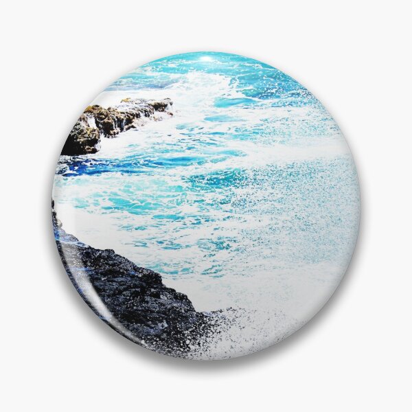 Item preview, Blue Ocean Waves Teal Hawaii Kauai Island Summer Beach designed and sold by Angie Menegay.