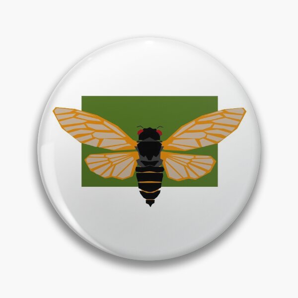 Item preview, Periodical Cicada Geometric Wildlife with Green Shape designed and sold by WildByNature.