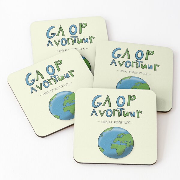 Ga Op Avontuur (Have an Adventure) Coasters (Set of 4)