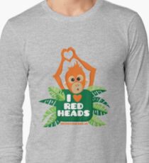 I heart (love) redheads Long Sleeve T-Shirt