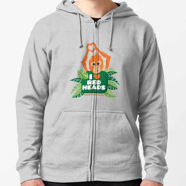 I heart (love) redheads Zipped Hoodie