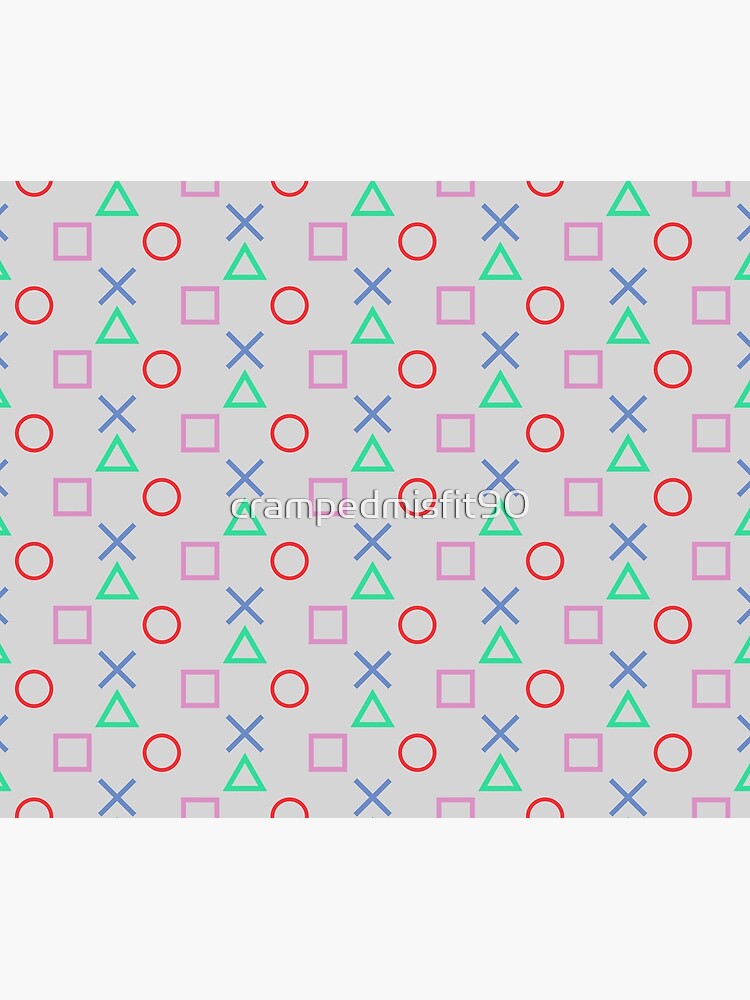 Playstation Buttons Logo Ps1 Psx Ps2 Ps3 Ps4 Ps5 Duvet Cover By Crampedmisfit90 Redbubble