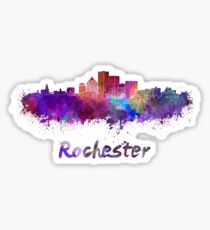 Rochester skyline in watercolor Sticker