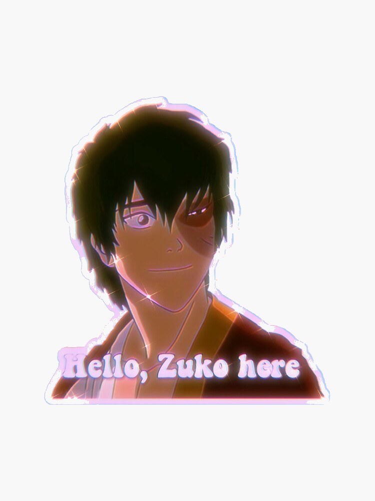 Hello Zuko Here Avatar Sticker Sticker By Rachaelmarliesc Redbubble