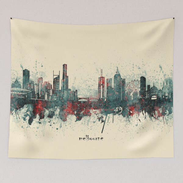Item preview, melbourne skyline designed and sold by BekimART2.