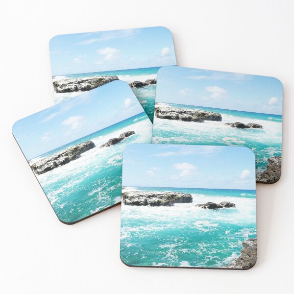 Item preview, Blue Ocean Waves Teal Hawaii Kauai Island Summer Beach designed and sold by Angie Menegay.