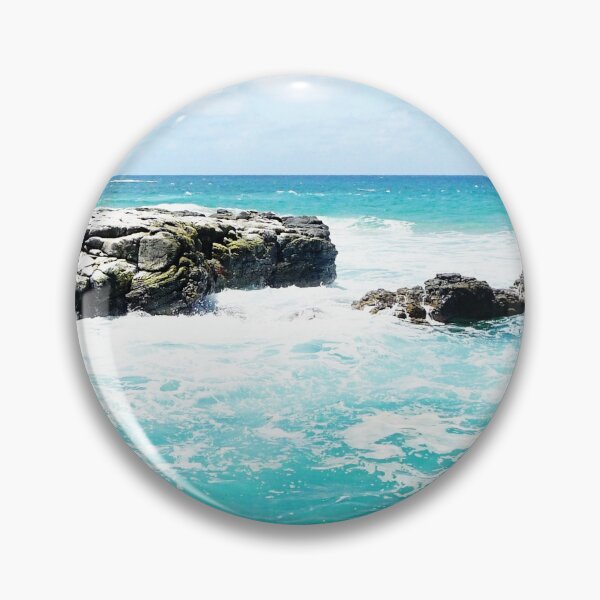 Item preview, Blue Ocean Waves Teal Hawaii Kauai Island Summer Beach designed and sold by Angie Menegay.