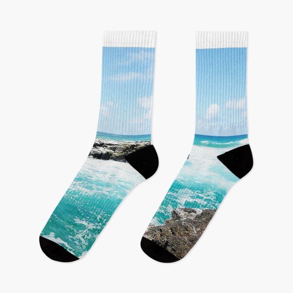 Item preview, Blue Ocean Waves Teal Hawaii Kauai Island Summer Beach designed and sold by Angie Menegay.