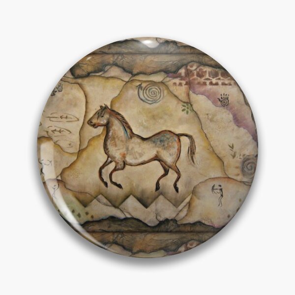 Item preview, War Horse / Native Cave Art / Lascaux / Painted Pony / Native American / Hunter designed and sold by artenvironments.