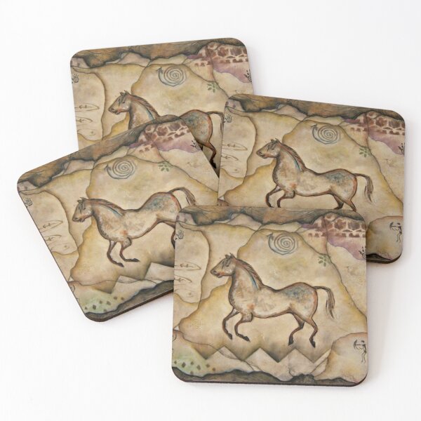 Item preview, War Horse / Native Cave Art / Lascaux / Painted Pony / Native American / Hunter designed and sold by artenvironments.