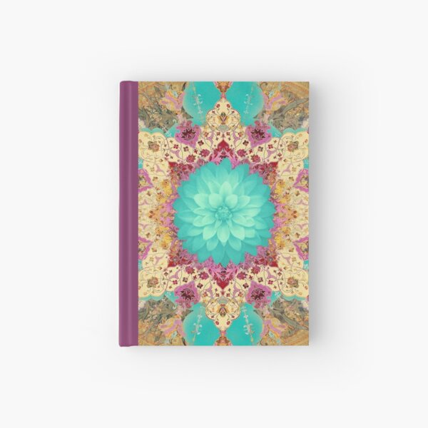 Ornate and Textured Persian Design with Flower Hardcover Journal