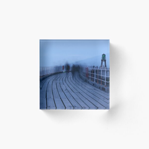 Ghostly Figures - Whitby Pier Acrylic Block