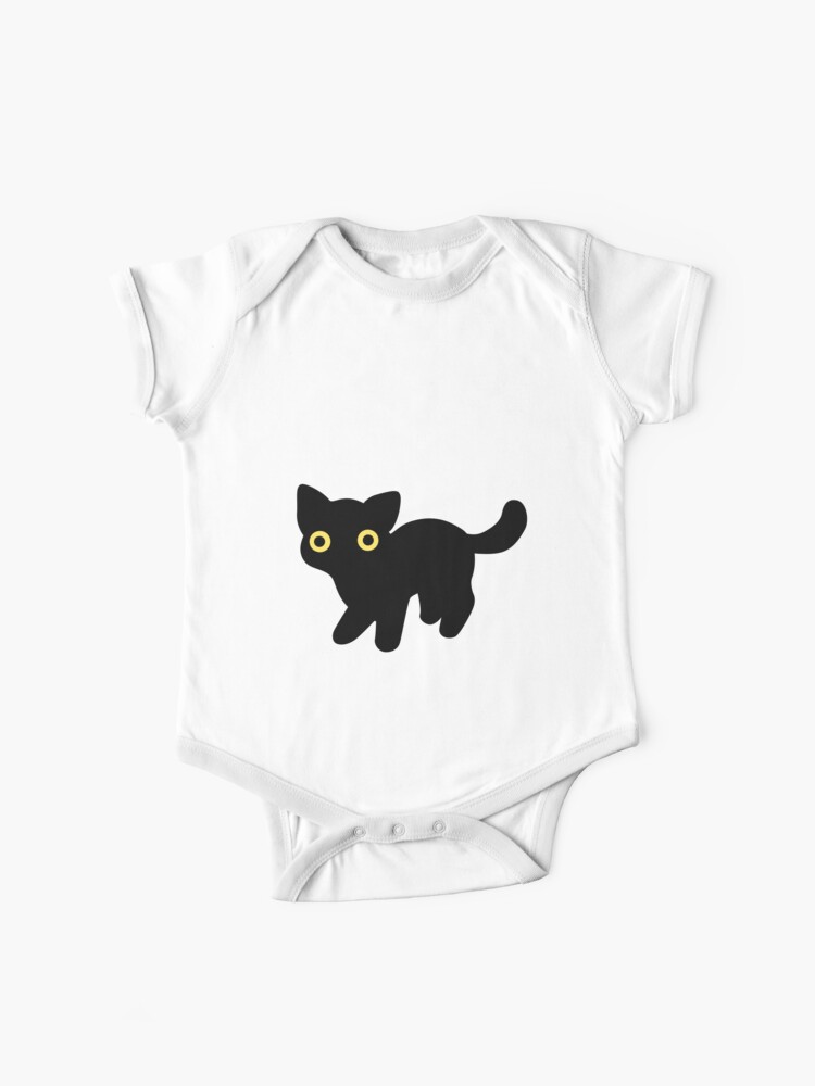 Body bebé gato negro black cat Talla única 12 meses Azul Royal 
