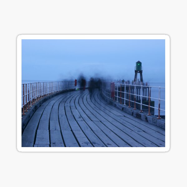 Ghostly Figures - Whitby Pier Sticker