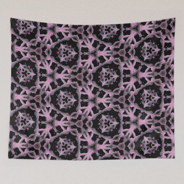 Item preview, Abstract black rose kaleidoscope pattern designed and sold by MindMirror.