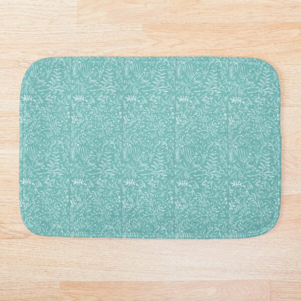 Item preview, Aqua mint pattern - blossom & foliage herbarium designed and sold by Redilion.
