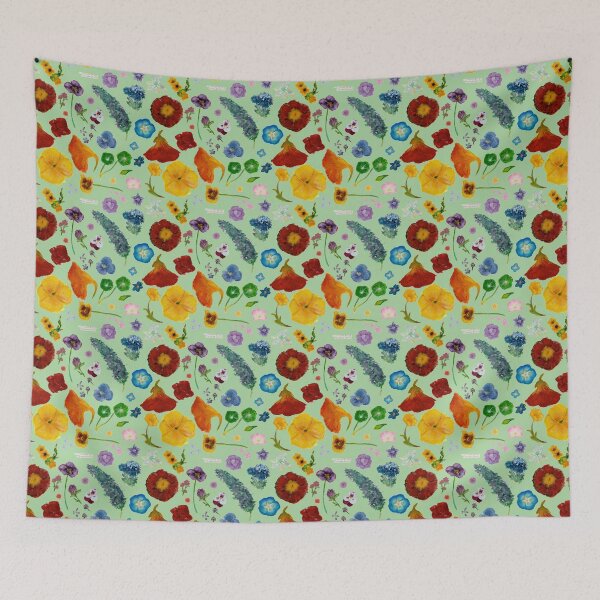 Item preview, Copy of Colorful Flowers (Feat. Watercress) - Green background designed and sold by TimothyLBlanken.