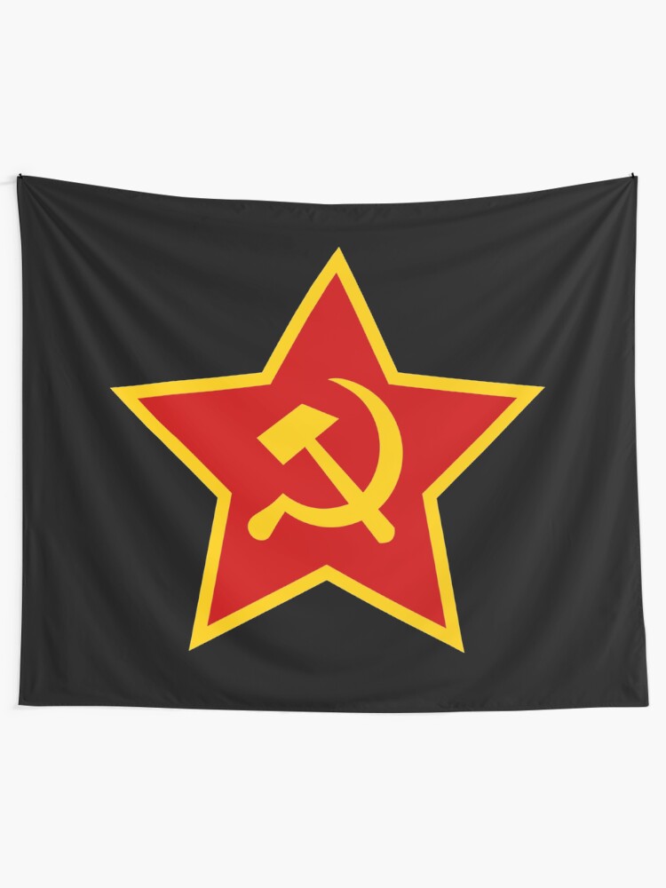 Alternate view of Soviet Red Army Hammer and Sickle ☭ Tapestry
