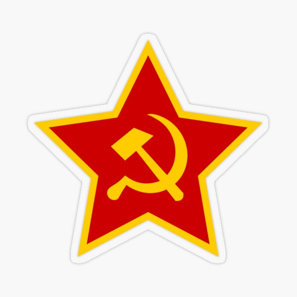 Soviet Red Army Hammer and Sickle ☭ Transparent Sticker